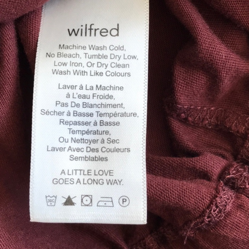 Aritzia Wilfred Jolie Crop Tshirt-Burgundy-Size M - Picture 6 of 10